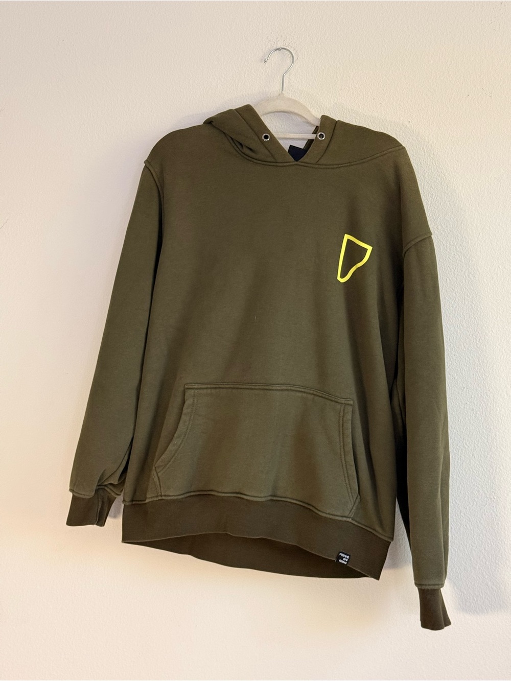 Olive Green Hooded Sweatshirt with Yellow Detail Prive by bbh